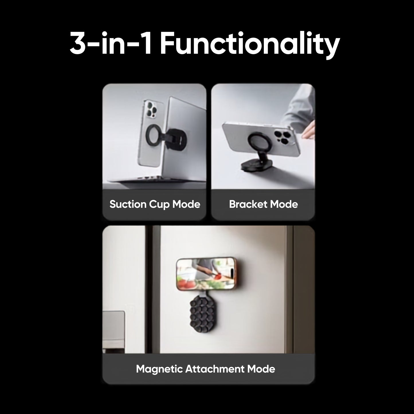 3-in-1 Magnetic Phone Mount